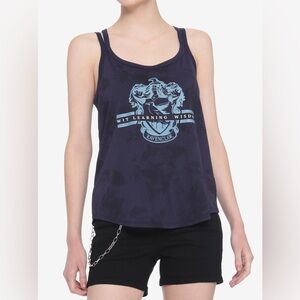 Hot Topic Juniors Harry Potter Ravenclaw Cross-back Tie-Dye Tank Top